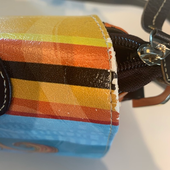 Painted Real Leather Laptop/Crossbody Bag - Picture 6 of 6